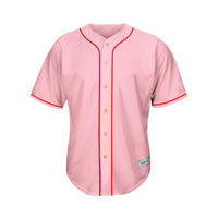 Blank Pink Baseball Jersey thumbnail