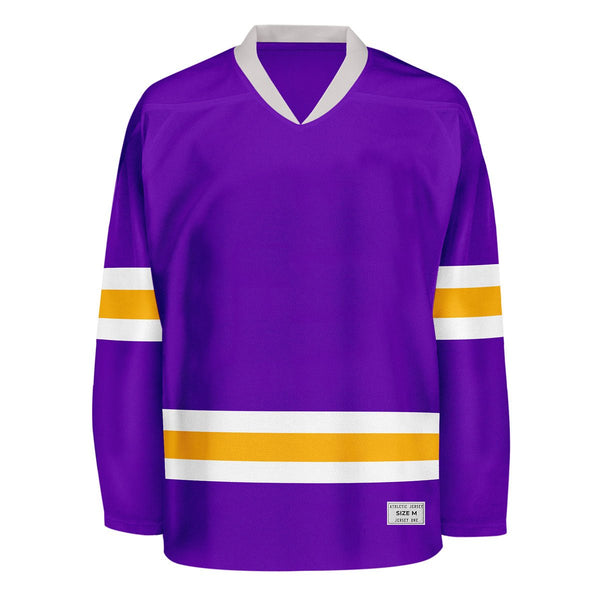 Blank Purple and yellow Hockey Jersey