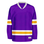 Blank Purple and yellow Hockey Jersey thumbnail