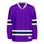 Blank Purple and Black Hockey Jersey thumbnail