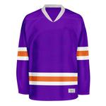 Blank Purple and orange Hockey Jersey thumbnail
