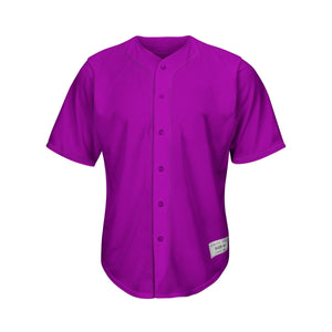 Blank Purple And Purple Baseball Jersey
