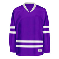 Blank Purple Hockey Jersey thumbnail