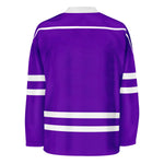 Blank Purple And Purple Hockey Jersey With Shoulder Yoke Jersey One thumbnail