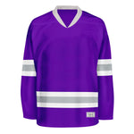 Blank Purple and grey Hockey Jersey thumbnail