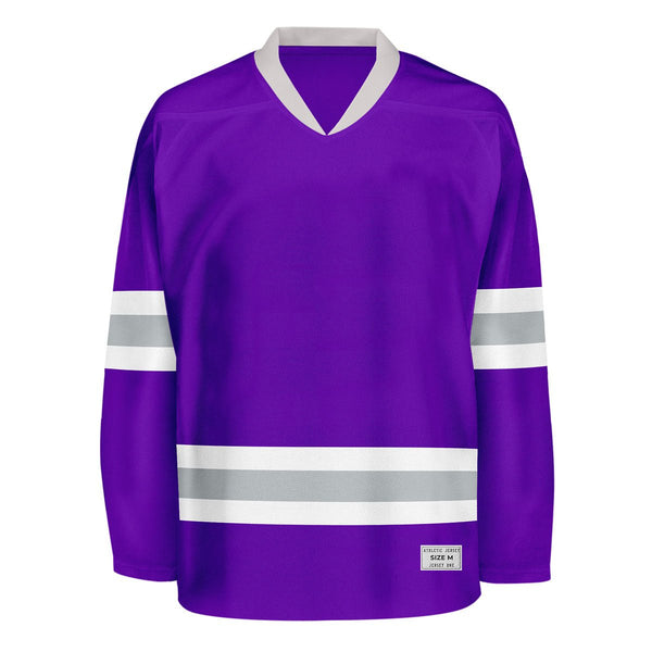 Blank Purple and grey Hockey Jersey