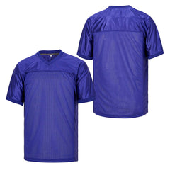 purple blank football jersey - v neck flag football jersey - solid purple - todder 2t to men's 5XL