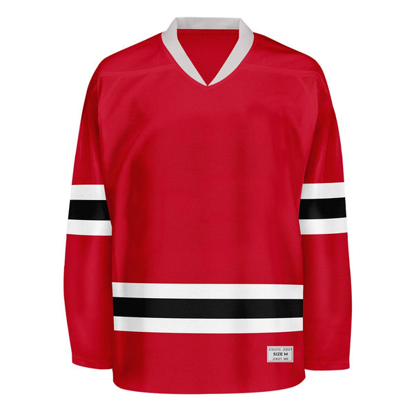 Blank Red and black Hockey Jersey