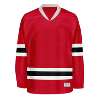 Blank Red and black Hockey Jersey thumbnail