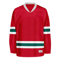 Blank Red and green Hockey Jersey thumbnail
