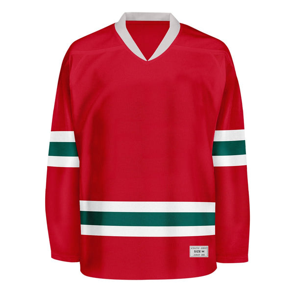 Blank Red and green Hockey Jersey
