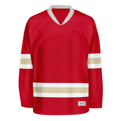 Blank Red and desert sand Hockey Jersey