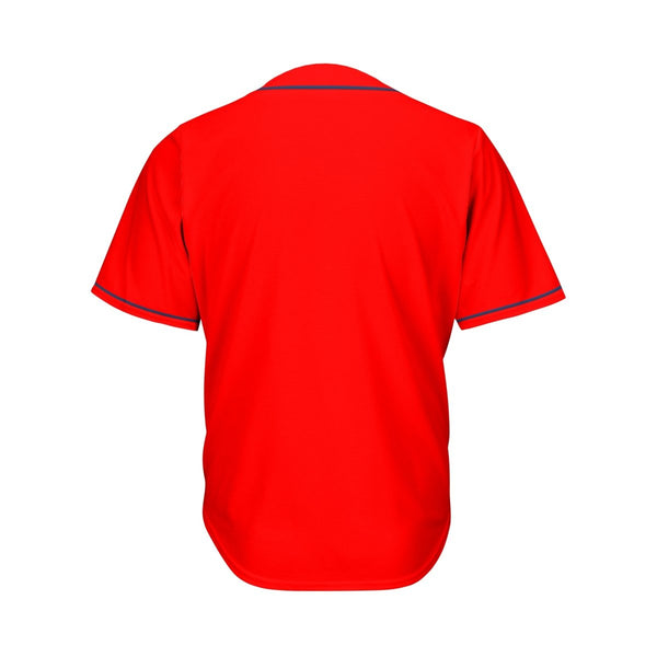 Blank Red And Navy Baseball Jersey Jersey One