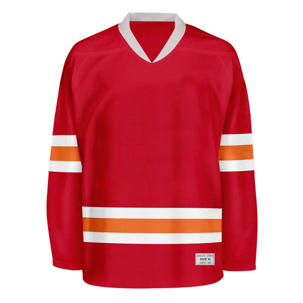 Blank Red and orange Hockey Jersey