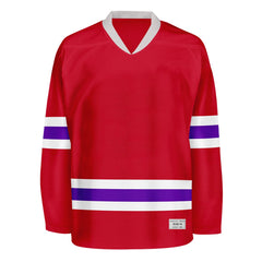 Blank Red and purple Hockey Jersey