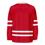 Blank Red Hockey Jersey back thumbnail