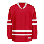 Blank Red Hockey Jersey thumbnail