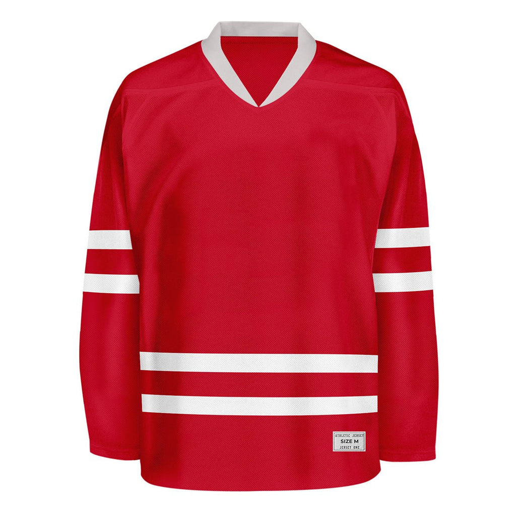 Blank Red Hockey Jersey