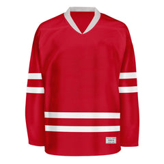 Blank Red Hockey Jersey