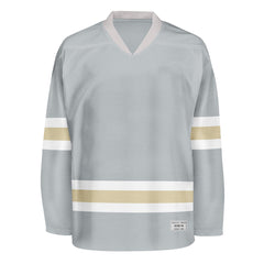 Gray Blank Hockey Jersey  - Uncrested Hockey Uniform for Practice