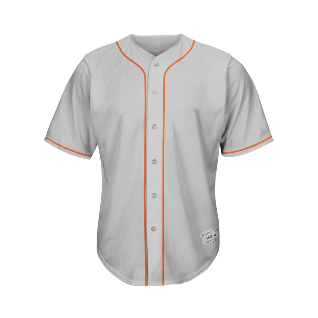 Blank Gray Baseball Jersey Wholesale