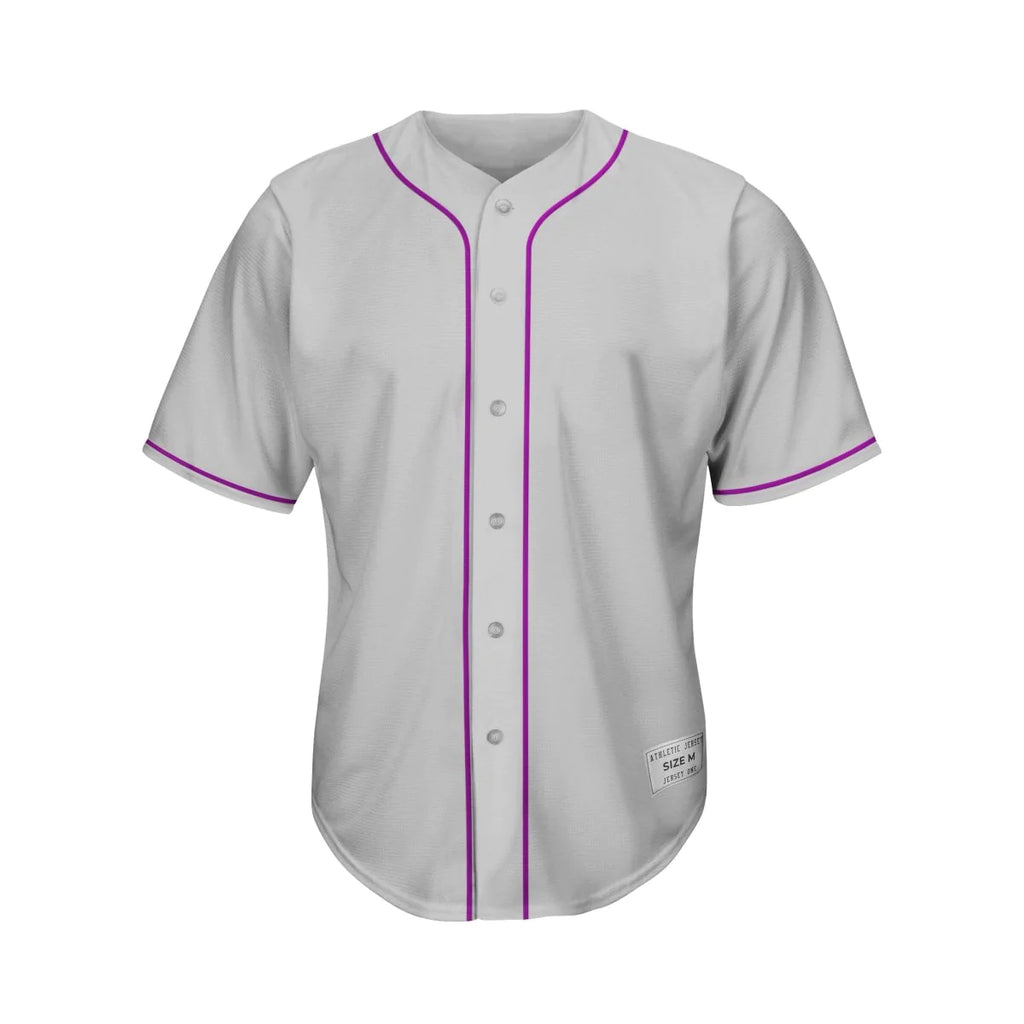 Blank Gray Baseball Jersey Wholesale
