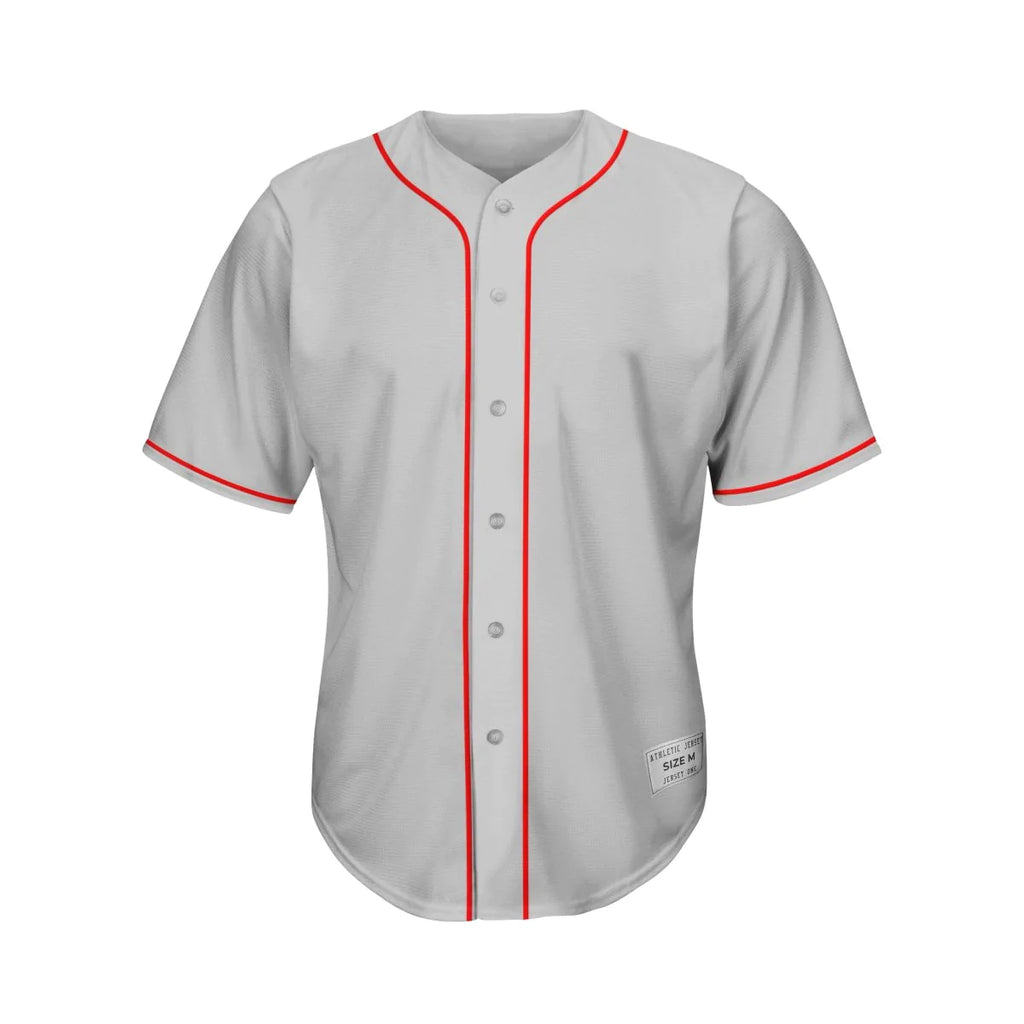 Blank Gray Baseball Jersey Wholesale