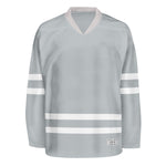 Blank Silver And Silver Hockey Jersey Jersey One thumbnail
