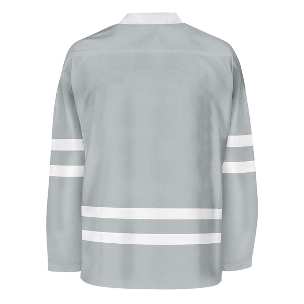 Blank Silver And Silver Hockey Jersey Jersey One