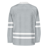 Blank Silver And Silver Hockey Jersey Jersey One thumbnail
