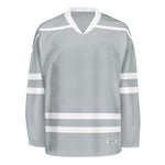 Blank Grey Hockey Jersey With Shoulder Yoke thumbnail