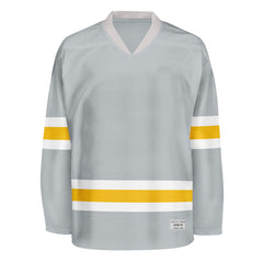Gray Blank Hockey Jersey  - Uncrested Hockey Uniform for Practice