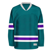 Blank Teal and purple Hockey Jersey thumbnail
