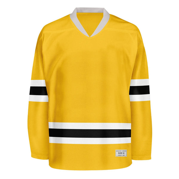 Blank Yellow and black Hockey Jersey