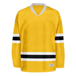 Blank Yellow and black Hockey Jersey thumbnail