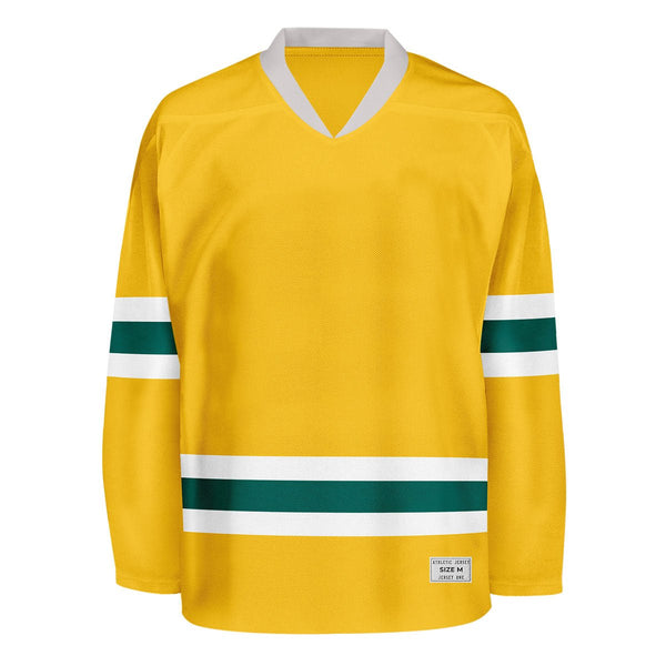 Blank Yellow and green Hockey Jersey