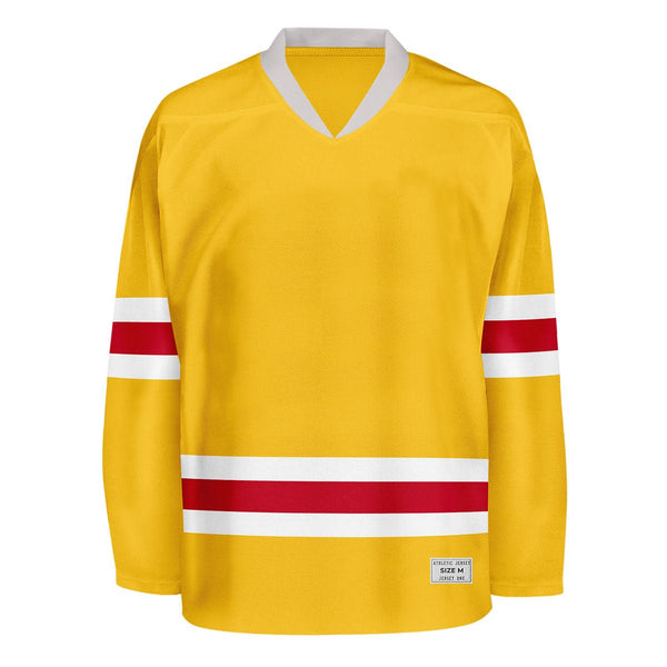 Blank Yellow and red Hockey Jersey