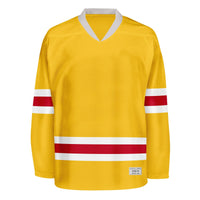 Blank Yellow and red Hockey Jersey thumbnail