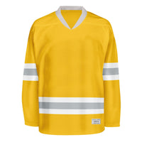 Blank Yellow and grey Hockey Jersey thumbnail