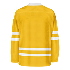 Blank Yellow Hockey Jersey back