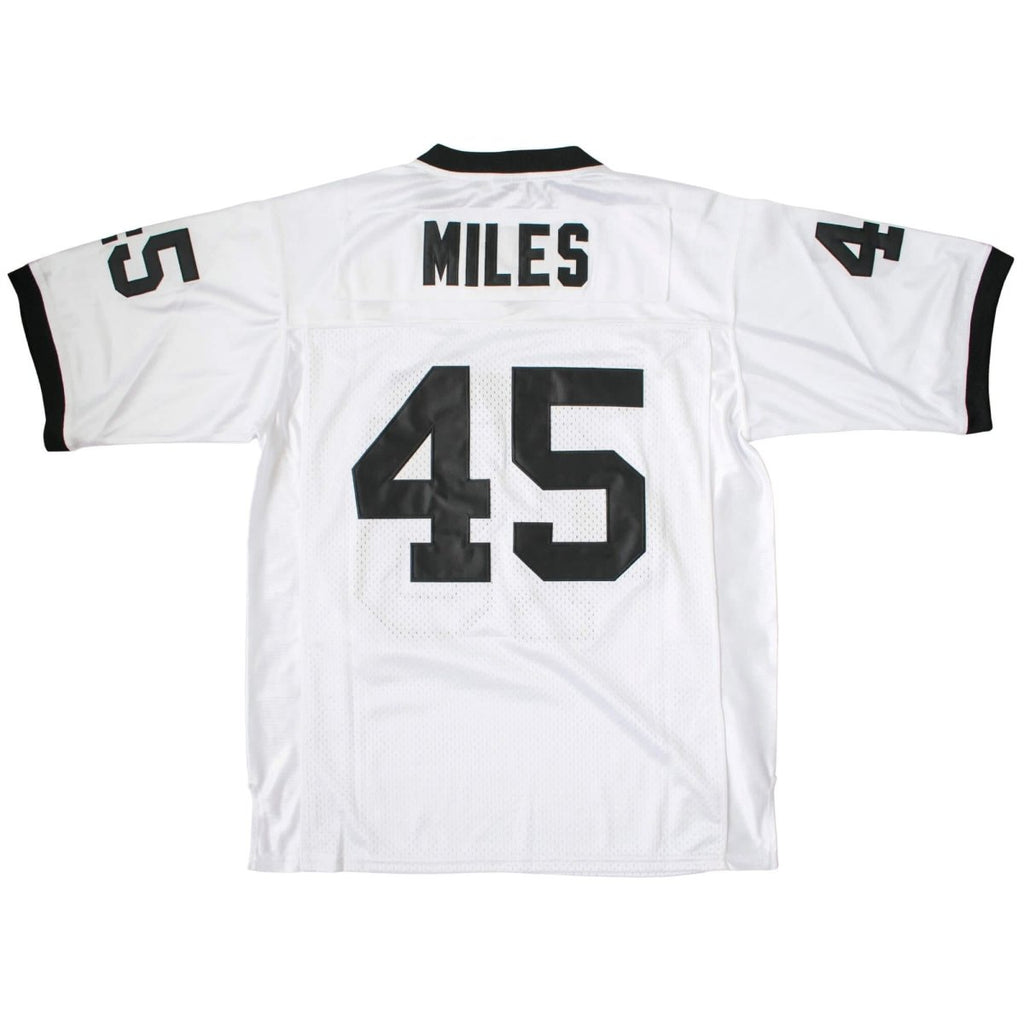 Boobie Miles #45 Permian Panthers White Jersey - Back View with Stitched Name and Numbers