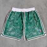 Boston Printed Streetwear Basketball Shorts with Zipper Pockets Jersey One thumbnail