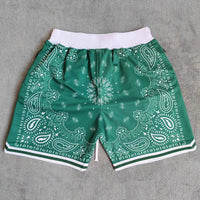 Boston Printed Streetwear Basketball Shorts with Zipper Pockets Jersey One thumbnail
