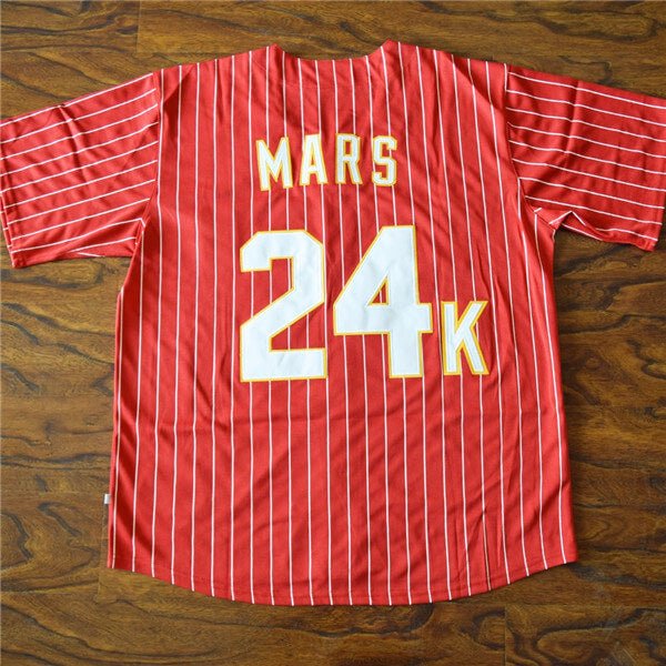 Bruno Mars #24K Hooligans Baseball Jersey Jersey One