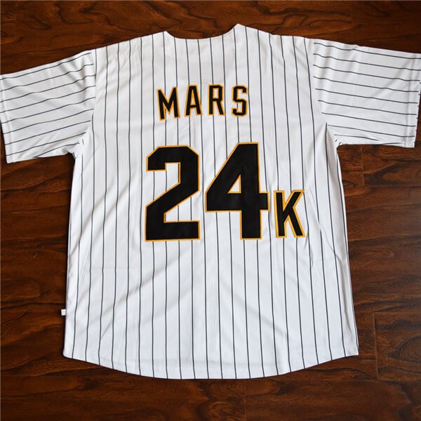 Bruno Mars #24K Hooligans Baseball Jersey Jersey One