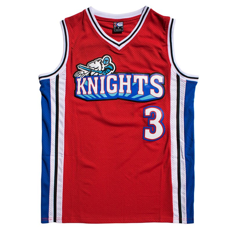 front of men's Calvin Cambridge Like Mike Los Angeles Knights Jersey in red