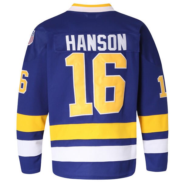 hanson brothers slapshot jersey #16 back