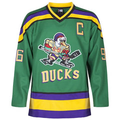 Charlie Conway #96 Mighty Ducks D1 Green Jersey - Front Full View