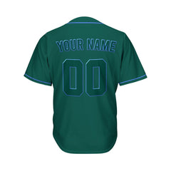 Custom Deep Green Button Down Hipster Baseball Jersey