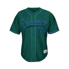 Custom Deep Green Button Down Hipster Baseball Jersey